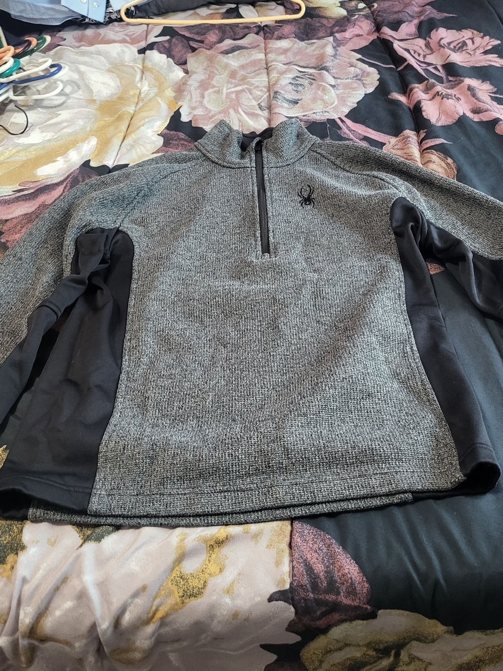 Spyder Men's Gray Half-Zip Sweater